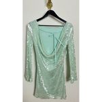 Rare London  Glazed Open Back Mini Dress in Mint Green Size US 4 Photo 5
