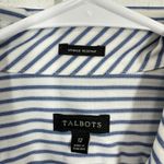 Talbots  Womens Striped Button Down Shirt Wrinkle Resistant Blue White Size 12 Photo 6