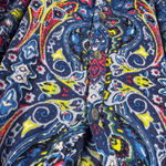 Roaman's Womens Paisley Button Front Top‎ Size 40W Colorful Vibrant Multicolor Blue Photo 2