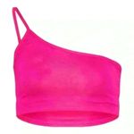 Pretty Little Thing Basic Hot Pink One Shoulder Strappy Crop Top Photo 4