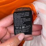 Anthropologie NWT $70 Lea & Viola Orange Ruffled Twist-Front Top SP Photo 8