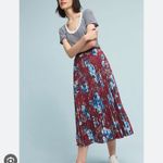 Anthropologie HD Floracion Pleated Midi Skirt Photo 2