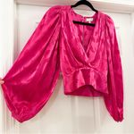 NEW Ronny Kobo Eugenia Eugina Silk Puff Sleeve Blouse Top fuchsia pink sz XS Photo 9