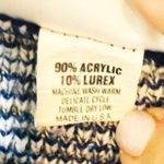 Vintage Trimmings Women's Sweater Pullover Knit Floral Made in USA Blue White XL Photo 3