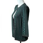 Ming Wang  Black and Green Patterned Blazer Size Small NWT Photo 2