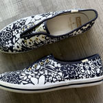 KEDS x Kate Spade Women’s Sz 8 Floral Print Shoes Slip On Blue / White Photo 0