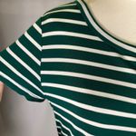 She & Sky Women's Striped Maxi Dress Green White Casual Summer Size L Photo 1