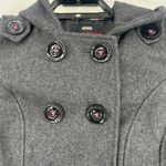 Miss Sixty Y2K Wool Military Hooded Pea Coat Sz S Double Breasted Goth Academia Photo 1