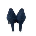 Diane Von Furstenberg  Pumps Womens 7 Classic Heels Navy Suede Round Toe DVF Photo 5
