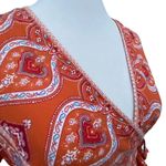 Medium Fall Maxi Dress Long Boho Medium Wrap Dress Cottage Prairie Orange Dress Photo 8