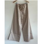 SKIMS Cotton Poplin Straight Leg Pant in Stone Stripe, Size Large Photo 4