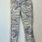 ZARA  Blue purple & White Swirl High Rise Straight Jeans 90s Sz 4 Photo 5