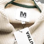 Mutma Alo Beige Ribbed Zip Front Cardigan Medium Photo 6