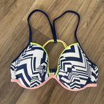 Victoria's Secret NWOT Victoria’s Secret bikini bra top 34DD geometric print navy and white Photo 0