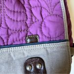Fossil  Key Per Purple Quilted Messenger Crossbody Bag Purse Tote Photo 5