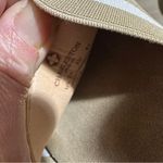 CHARLESTON Stripe Palm Wedge Sandal 10 Tan & White Stretch Ankle Strap Comfort Photo 12