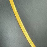 Unsigned Yellow Goldplated Flat Snake Chain 24” Necklace 11g. Gold Photo 9