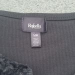 Rafaella  Black Faux Fur Open Front Vest with Ribbed Back Photo 7