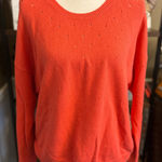 Gap Women's Vibrant Coral Crew Neck Sweater Photo 0