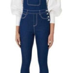 We Wore What ‎ Revolve blue navy denim skinny overalls size small Photo 0