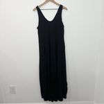 Halara U Neck Flowy Maxi Casual Tank Dress Black NWT size Large Photo 3