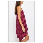 Free People NWT  Seashell Tie Dye Sleeveless Tunic In Wine Combo Photo 3