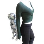 Balance Athletica  Infinity Green Wrap Long Sleeve Top Thumbholes Women's Size S Photo 1