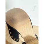 Free People Pasadena Black Suede Wood Ankle Wrap Platform Heel EU37 Photo 8