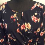 Lush Clothing Floral Long Sleeve Navy Blue Dress Lush Size Large L Photo 1