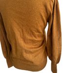 Ann Taylor Dark Gold Metallic Crewneck Sweater Size Medium Petite Photo 1