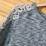 Hollister boho lace trim open shoulder space-dye sweatshirt size S Photo 3