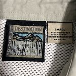 Destination 10K Feet Above Sea Level Sleeveless Button Down Outdoor Blouse Top Green Photo 1