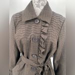 Samuel Dong lightweight dress‎ jacket with tie waist, pockets. Button closure Brown Size undefined Photo 1