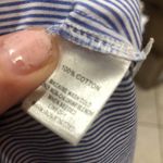 Ann Taylor  loft blue striped button up blouse Photo 5