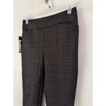 NWT Dalia Mid Rise Black Plaid Tummy Control Pull On Slim Dress Pants Sz Medium Photo 2