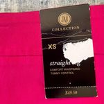 JM Collection Pink Peacock Gold Tone Buttons Straight Leg Pants XS Photo 4