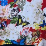 Roberto Cavalli Dress Size M Mini Y2K Boho Floral Butterfly Lemon Persimmon Photo 5