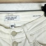 Judy Blue  High Rise Wide Leg Crop Jeans Size 3/26 NEW White Raw Hem Button Fly Photo 7