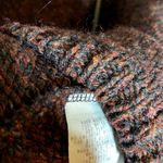 VTG Alps Sweater Vest Marled Wool Knitted Full Zip Collared Sleeveless Brown M Size M Photo 3