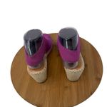 Gentle Souls Gentle Soul Kenneth Cole Colleen Purple Suede Espadrille Wedges Peep Womens 8.5 Photo 2