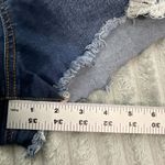 REWASH  Shorts‎ Womens 13 Button Fly High Rise Distressed Stretch Blue Denim 31x2 Photo 5