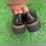 Sam Edelman Laurs Black Leather Loafers Shoes Women's 8.5 Black Platform Chunky Photo 9
