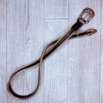 Vintage Western Silver Chain Mesh Studded Leather Belt Sz 41 inches accessories Black Photo 5