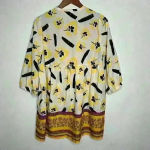 MELLODAY  Boho Colorful Floral Tunic with tie‎ neck Sz L Photo 6