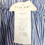 Moon Kiss  Blue & White Striped Off the Shoulder Top Size Small Cold Shoulder Photo 5