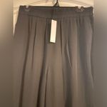 Three Eighty Two NWT  Edison Wide Leg Trouser Pants Black Large Business Min… Photo 3