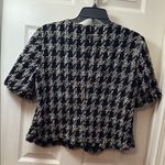 ZARA  Black and White Tweed Blouse Photo 2