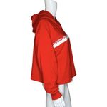 Puma Sweatshirt Women Large Red White Amplified Crop Hoodie Casual Athleisure Photo 1