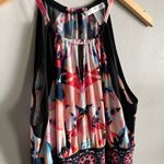 London Times Geometric Halter Maxi Dress Pink Blue Black Size 10 Boho Photo 2