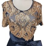R & M Richards Women's Shimmery Sequined Crewneck High Low Ballgown Size 6 NWT Photo 4